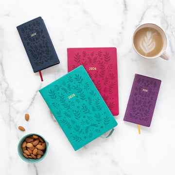 2026 Planner Weekly Letts 2026 Woodland Week-to-View Planner With Embossed Cover - Pink 2026 Weekly Monthly Planner Pocket