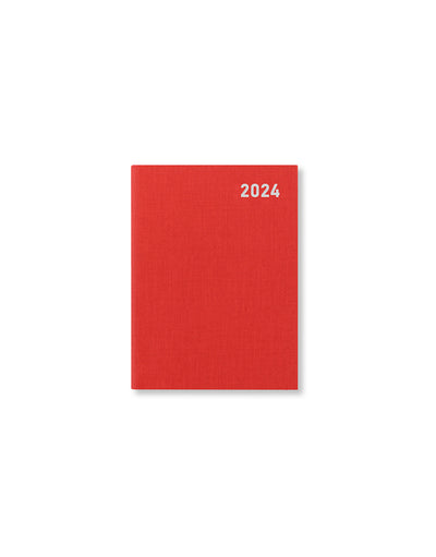 Principal Compact Pocket Week to View Diary 2024 - Sunday Start - English#colour_red