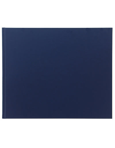 Icon Quarto Landscape Plain Guest Book Navy#colour_navy