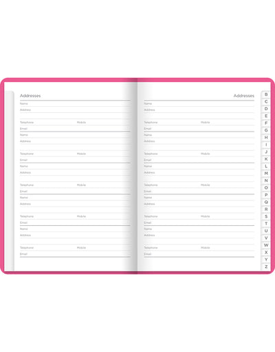 Dazzle A6 Address Book Pink Inside#colour_pink