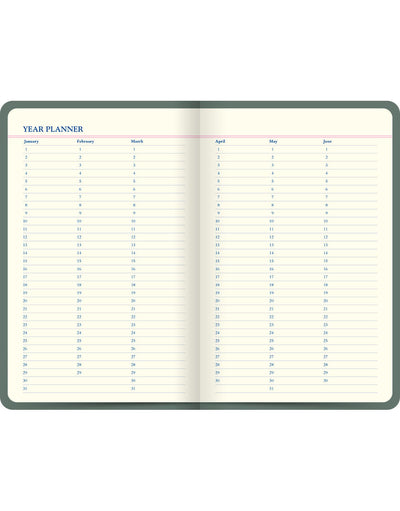 Icon Book Perpetual Diary Green Year Planner#colour_green