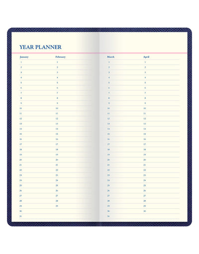Legacy Slim Pocket Travel Journal Blue Year Planner#colour_blue