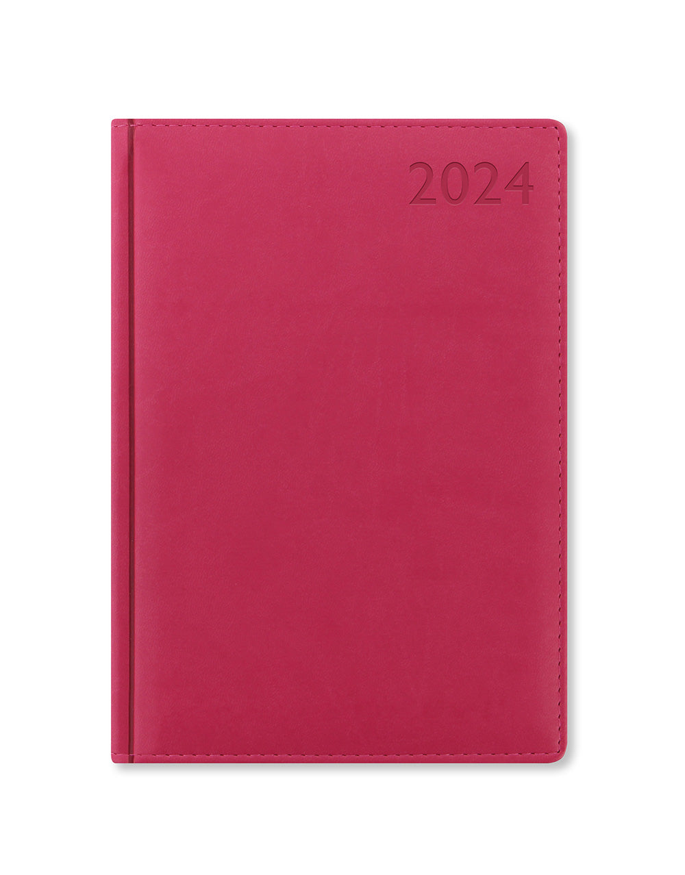 Verona A5 Day to a Page Diary with Appointments & Planners 2024 - Multilanguage#colour_pink