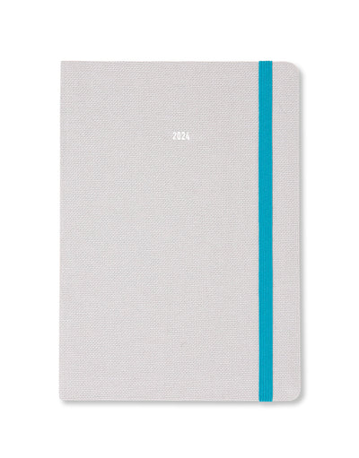 Diary 2024 Day a Page A5 Personal Organizer Diary Soft Padded Cover with  Full Page of Saturday & Sunday by Arpan (Light Blue)