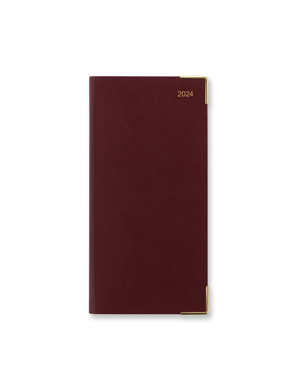 Classic Slim Landscape Month to View Diary 2024 - English#colour_burgundy