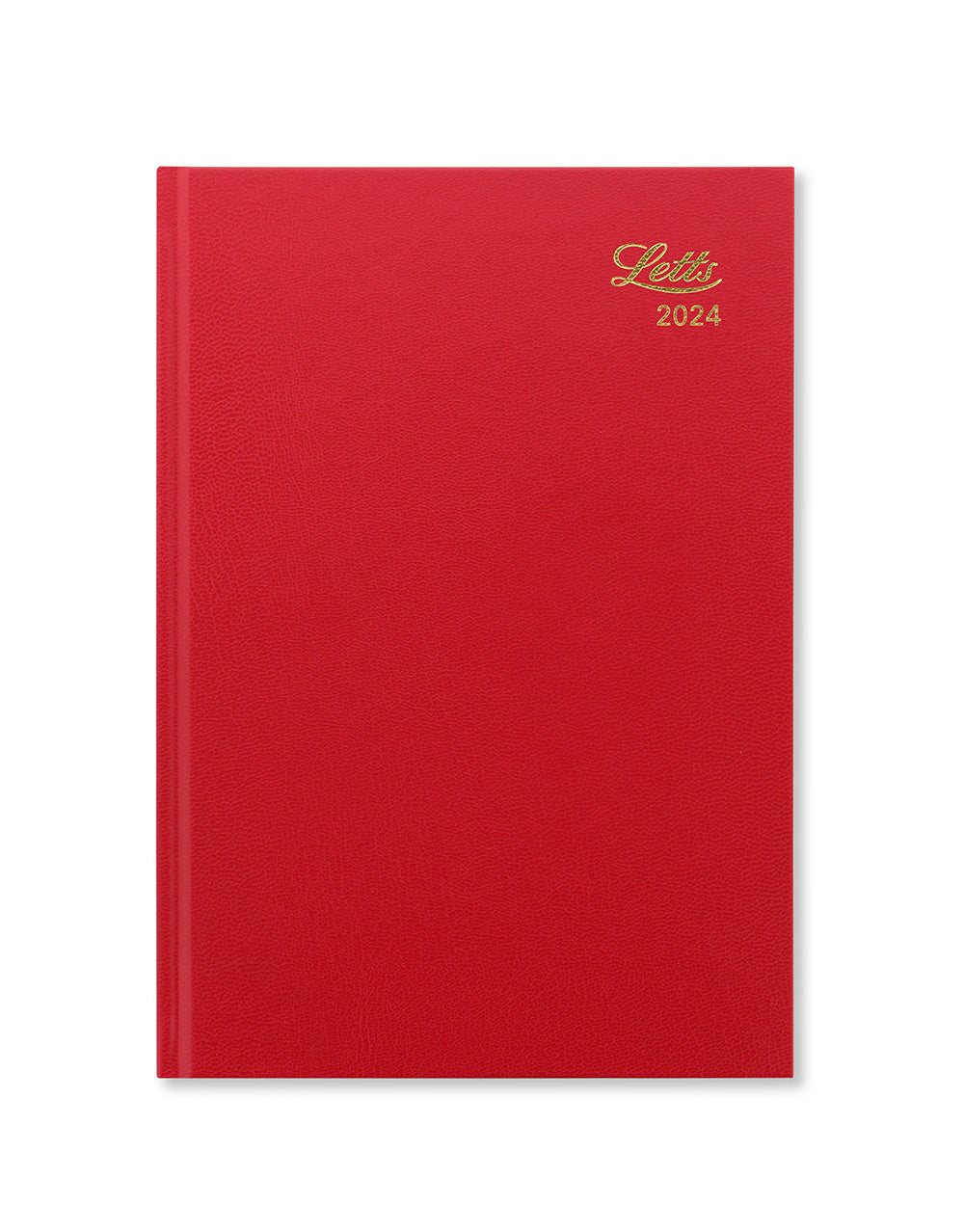Standard A5 Day to a Page Diary 2024 - English#colour_red