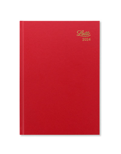 Standard A5 Week to View Diary 2024 - English#colour_red