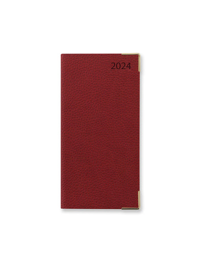 Connoisseur Slim Month to View Diary 2024 - English#colour_red