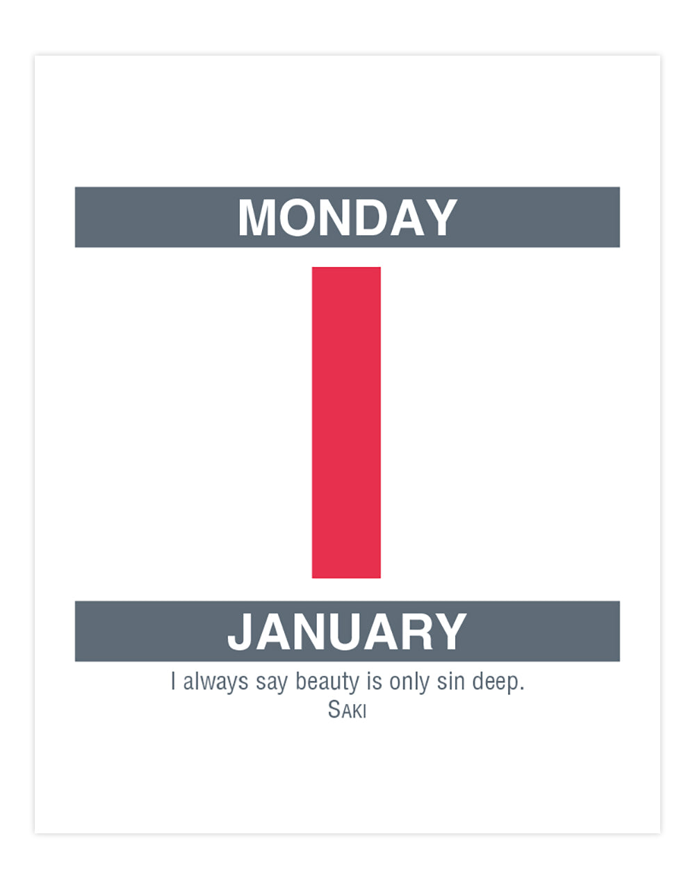 Business Daily Tear-off Desktop Calendar 2024#colour_red-black