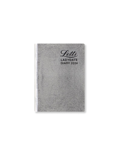 Ladydate Mini Pocket Two days to a page Diary 2024 - English#colour_silver