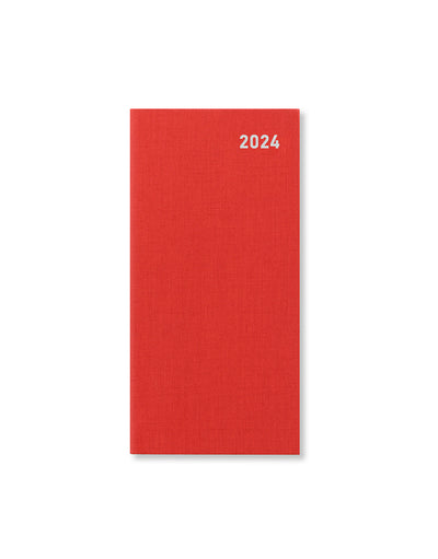 Principal Slim Month to View Diary 2024 - English#colour_red