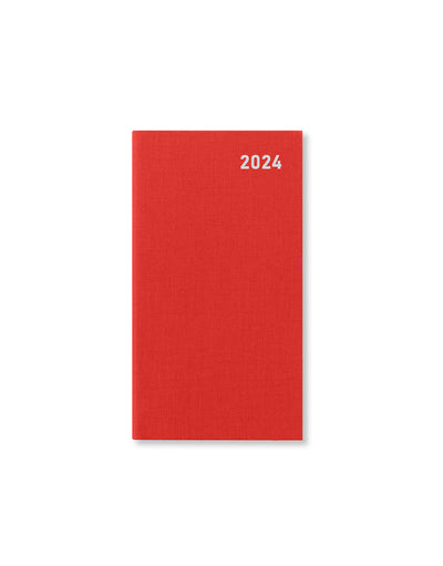 Principal Medium Pocket Week to View Diary 2024 - Sunday Start - English#colour_red