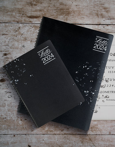Rhino A4 Week to View Diary with Appointments, Notes and Planners 2024 Black - English#colour_black