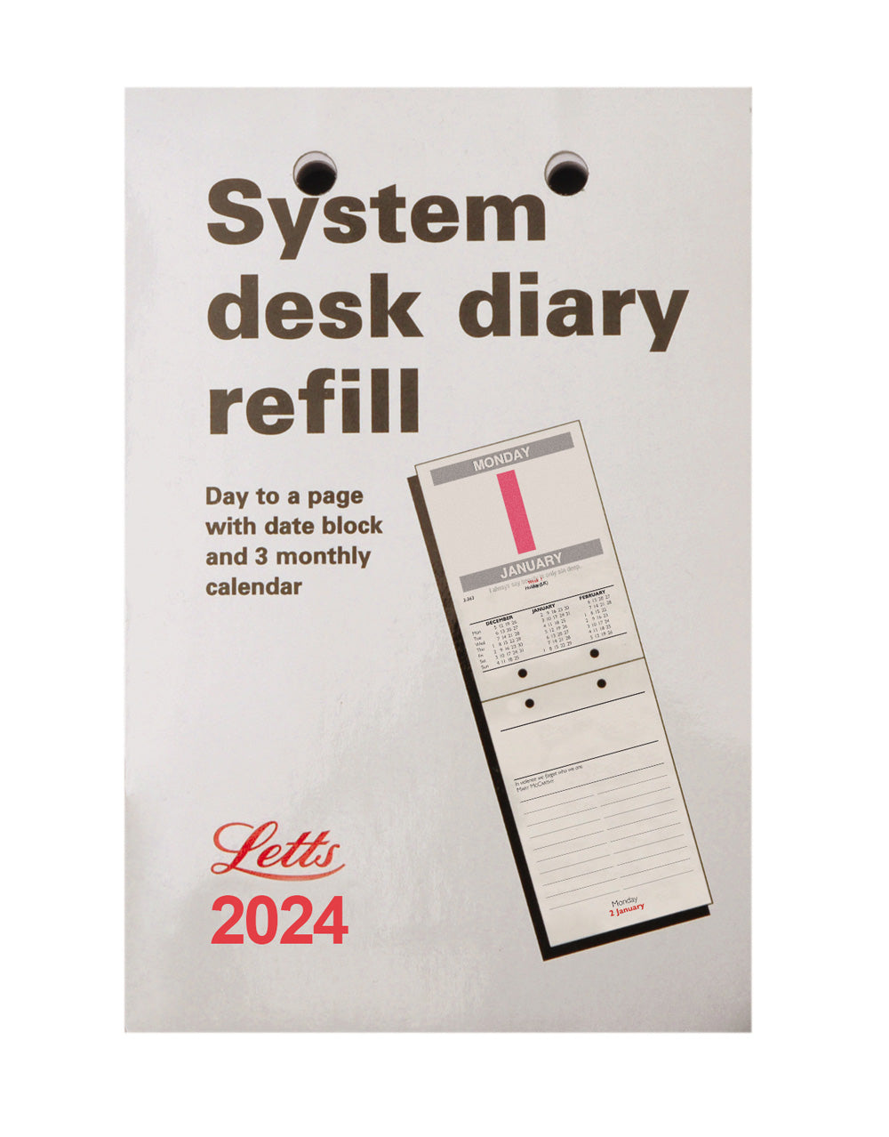 Business System Desk Day to View Calendar Refill 2024#colour_white