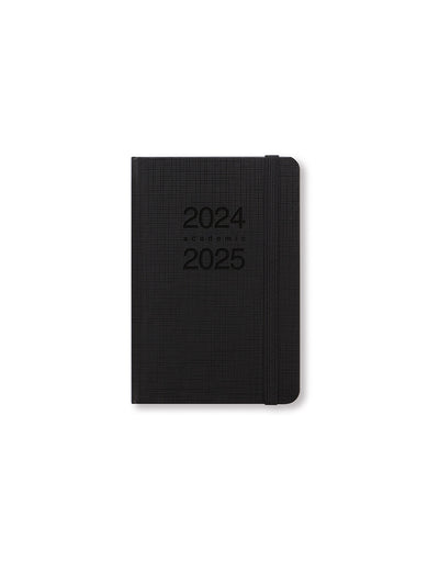 Memo Compact Pocket Day to a Page Diary 2024-2025 - Multilanguage#colour_black