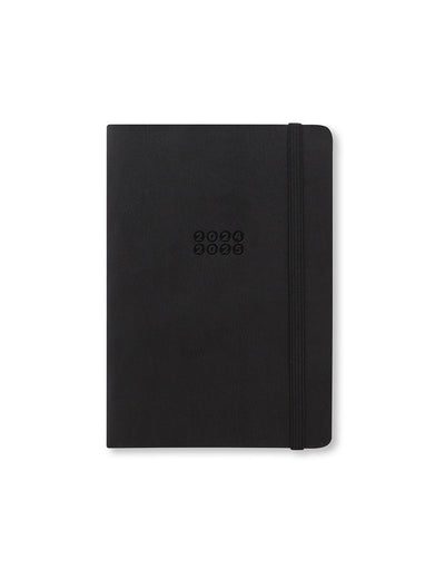 Edge A6 Week to View with Notes 18-Month Diary 2024-2025 - Multilanguage#colour_black