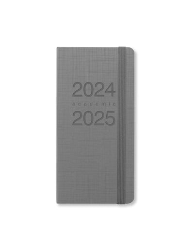 Memo Slim Week to View Diary 2024-2025 - Multilanguage#colour_concrete