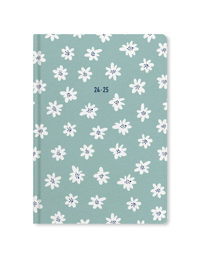 Daisies A5 Week to View Diary 2024-2025 - Multilanguage#colour_mint