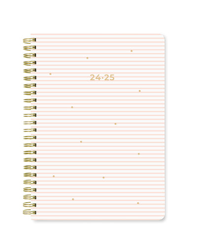 Stripes A5 Week to View Diary 2024-2025 - Multilanguage#colour_pink