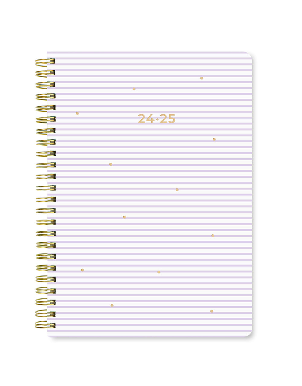 Stripes A5 Week to View Diary 2024-2025 - Multilanguage#colour_lilac