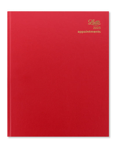 Standard Quarto Vertical Week to View Diary with Appointments 2025 - English 25-T31YRD#colour_red