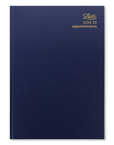 Standard A4 Day to a Page Diary with Appointments 2024-2025 - English#colour_blue