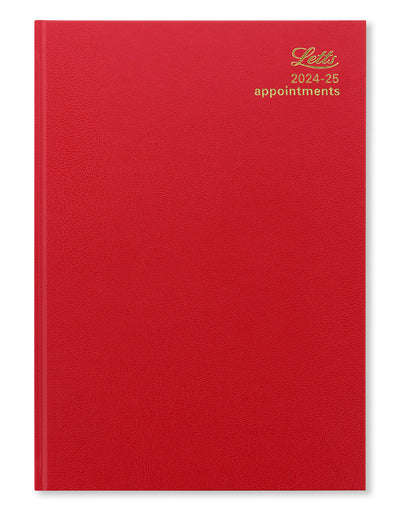 Standard A4 Day to a Page Diary with Appointments 2024-2025 - English#colour_red