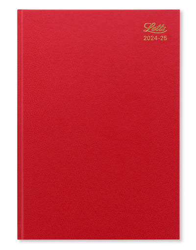 Standard A4 Week to View Diary 2024-2025 - English#colour_red