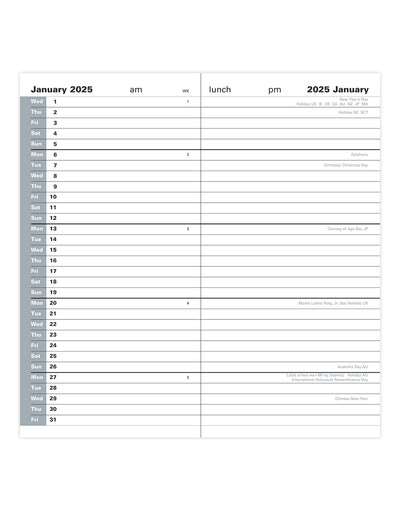 Principal Slim Month to View Diary 2025 - English 25-TP1SBL#colour_blue