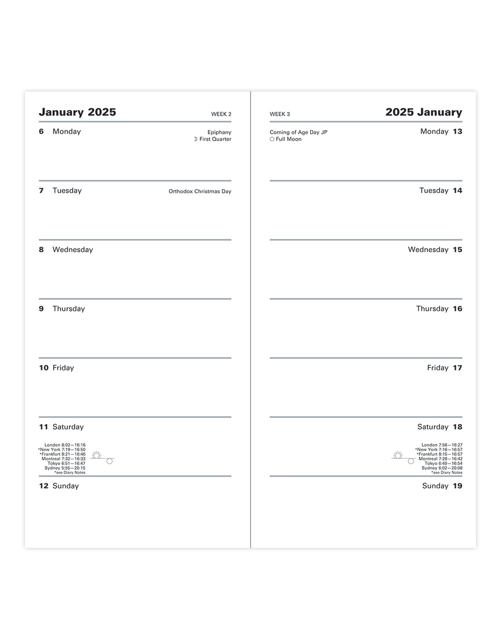 Principal Slim Two Weeks to View Diary 2025 - English 25-TP7SBL#colour_blue