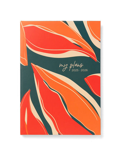 Letts Botanics A5 Week to View Diary 2025-2026 - Multilanguage 26-031918 #colour_green