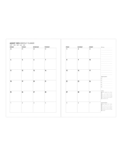 Letts Botanics A5 Week to View Diary 2025-2026 - Multilanguage 26-031918 #colour_green