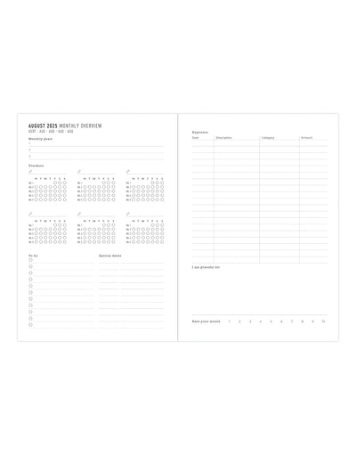 Letts Botanics A5 Week to View Diary 2025-2026 - Multilanguage 26-031919 #colour_plum