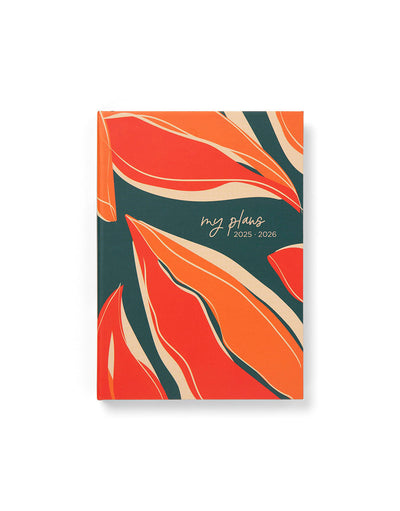 Letts Botanics A6 Week to View Diary 2025-2026 - Multilanguage 26-031924 #colour_green