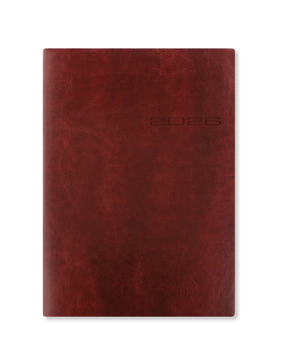 Letts of London Lecassa A5 Day to a Page Diary with Appointments 2026 - Multilanguage Brown 26-080411 #colour_brown