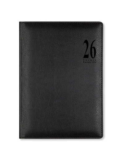 Letts of London Milano A5 Week to View Diary 2026 - Multilanguage Black 26-080569 #colour_black