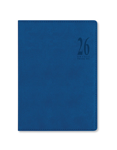 Letts of London Milano A5 Week to View Diary 2026 - Multilanguage Blue 26-080570 #colour_blue