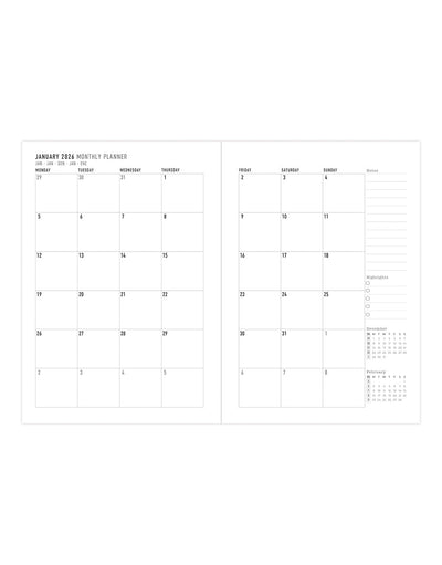 Letts of London Milano A5 Week to View Diary 2026 - Multilanguage Blue 26-080570 #colour_blue