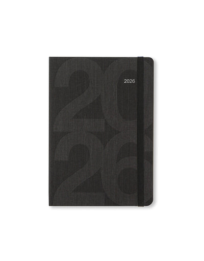 Letts of London Block A6 Week to View Diary 2026 - Multilanguage Black 26-081668 #colour_black
