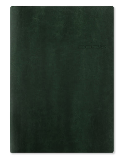 Letts of London Lecassa A4 Day to a Page Diary with Appointments 2026 - Multilanguage British Racing Green 26-081743 #colour_british-racing-green