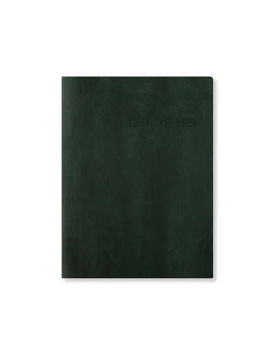 Letts of London Lecassa A6+ Week to View Diary 2026 - Multilanguage British Racing Green 26-081749 #colour_british-racing-green