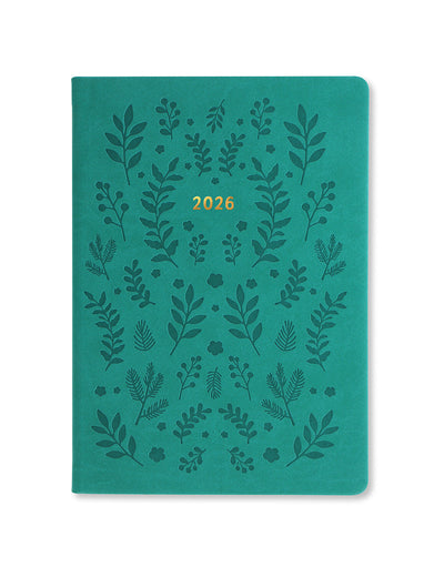 Letts of London Woodland A5 Week to View Diary 2026 - Multilanguage Green 26-082161 #colour_green