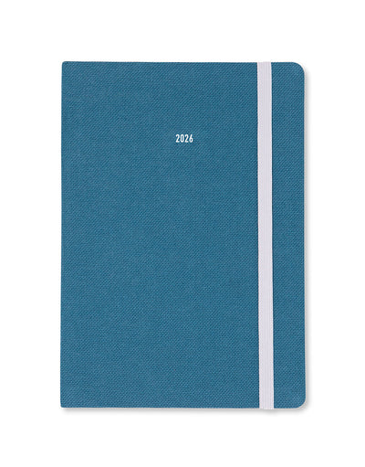 Letts of London Raw A5 Week to View Diary 2026 - Multilanguage Teal 26-082308 #colour_teal