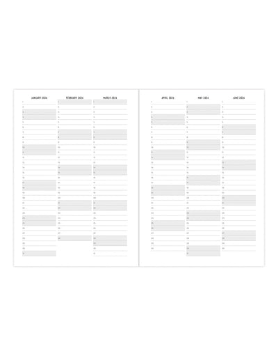 Letts of London Conscious A6 Day to a Page Diary with Appointments 2026 - Multilanguage Ocean 26-082413 #colour_ocean