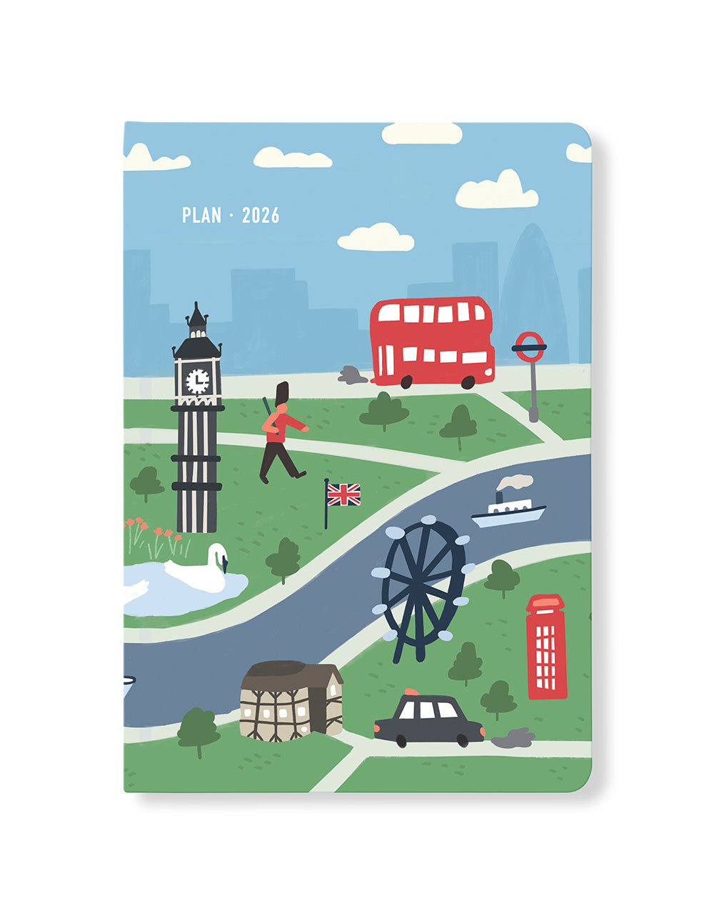 Letts of London Wanderlust A5 Week to View Diary 2026 - Multilanguage London 26-082508 #colour_london