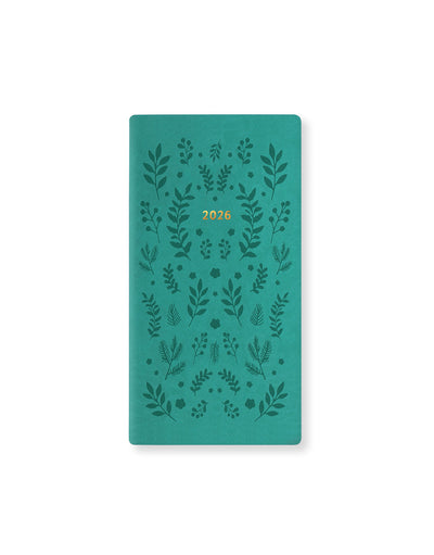 Letts of London Woodland Slim Week to View Diary 2026 - Multilanguage Green 26-082545 #colour_green