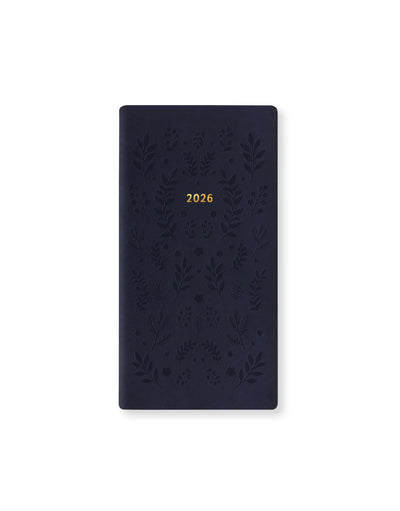 Letts of London Woodland Slim Week to View Diary 2026 - Multilanguage Navy 26-082546 #colour_navy