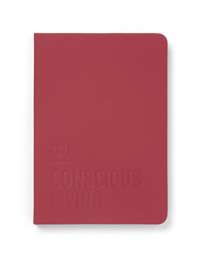 Letts of London Conscious Evergreen A5 Week to View Diary 2026 - Multilanguage Berry 26-082552 #colour_berry