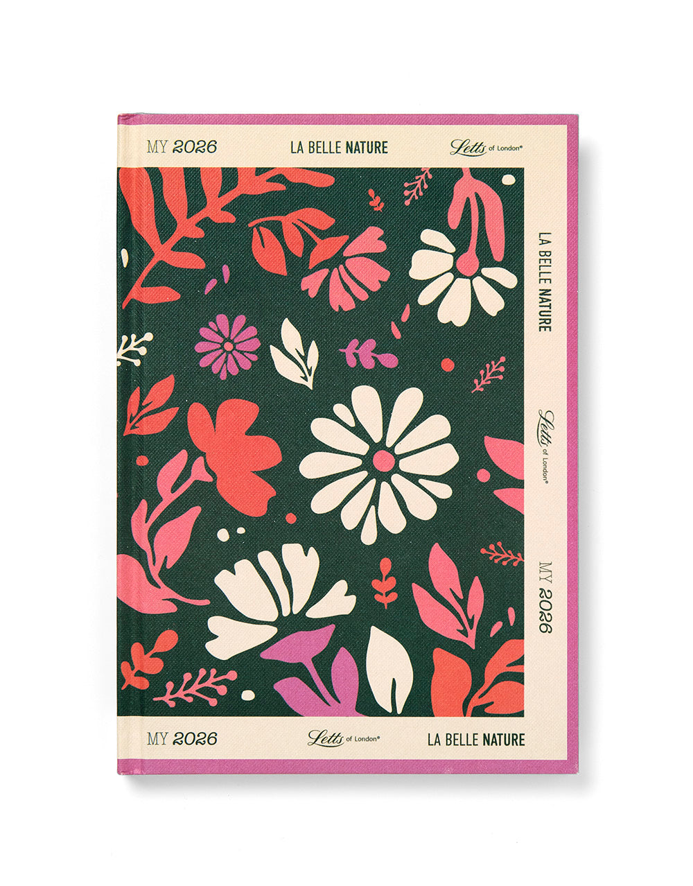 Letts of London La Belle Nature A5 Day to a Page Diary with Appointments 2026 - Multilanguage