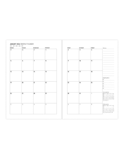 Letts of London La Belle Nature A6 Day to a Page Diary with Appointments 2026 - Multilanguage Vert 26-082568 #colour_vert